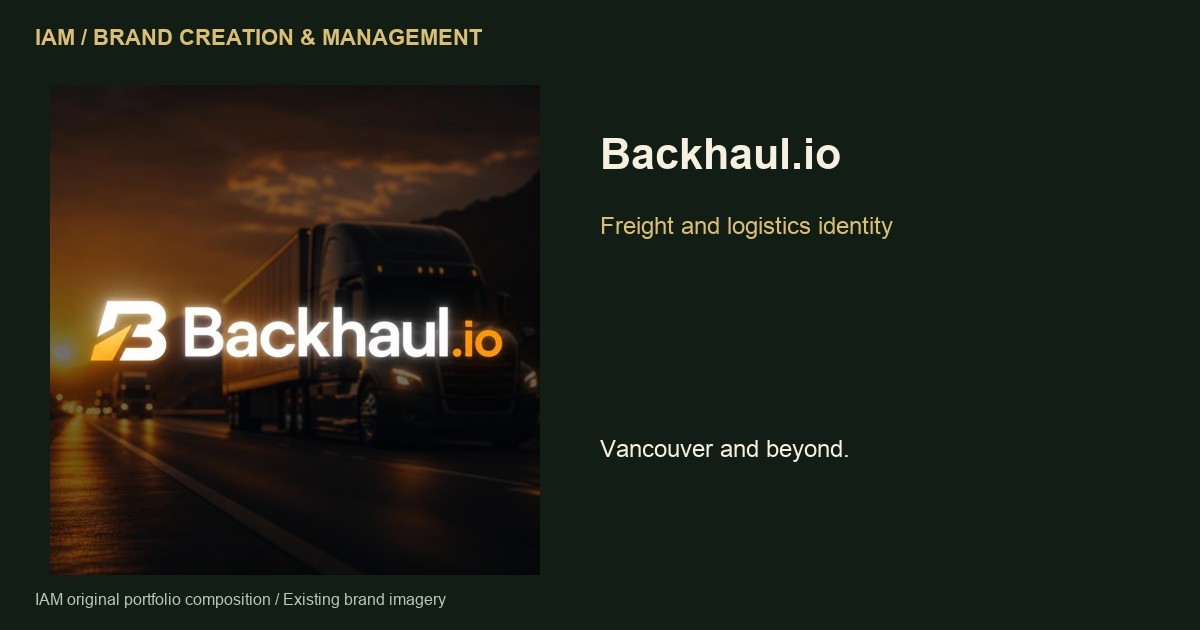 Freight and logistics identity in Vancouver — Industry Army Marketing